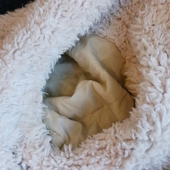 LEVI'S Denim Jacket Sherpa Woman's Sz XS Blue Short Cropped Fleece Jean Western - Picture 9 of 16